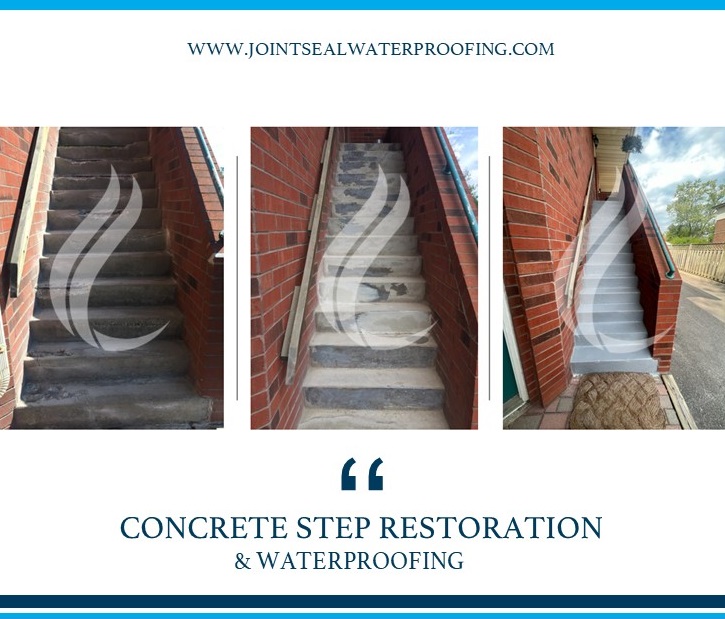 Concrete Step Restoration and Waterproofing
