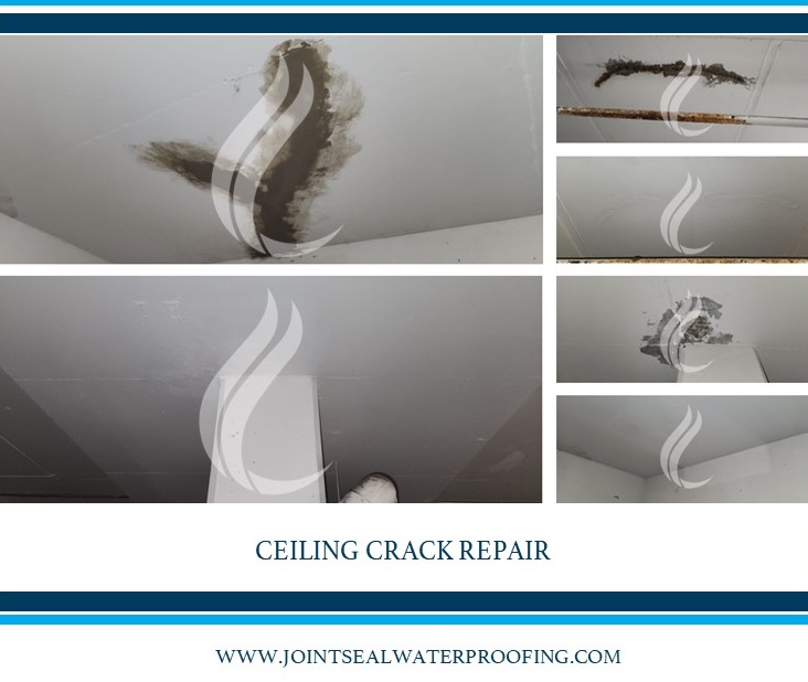 Concrete Ceiling Crack Repair — Joint Seal Waterproofing project in Toronto & the GTA