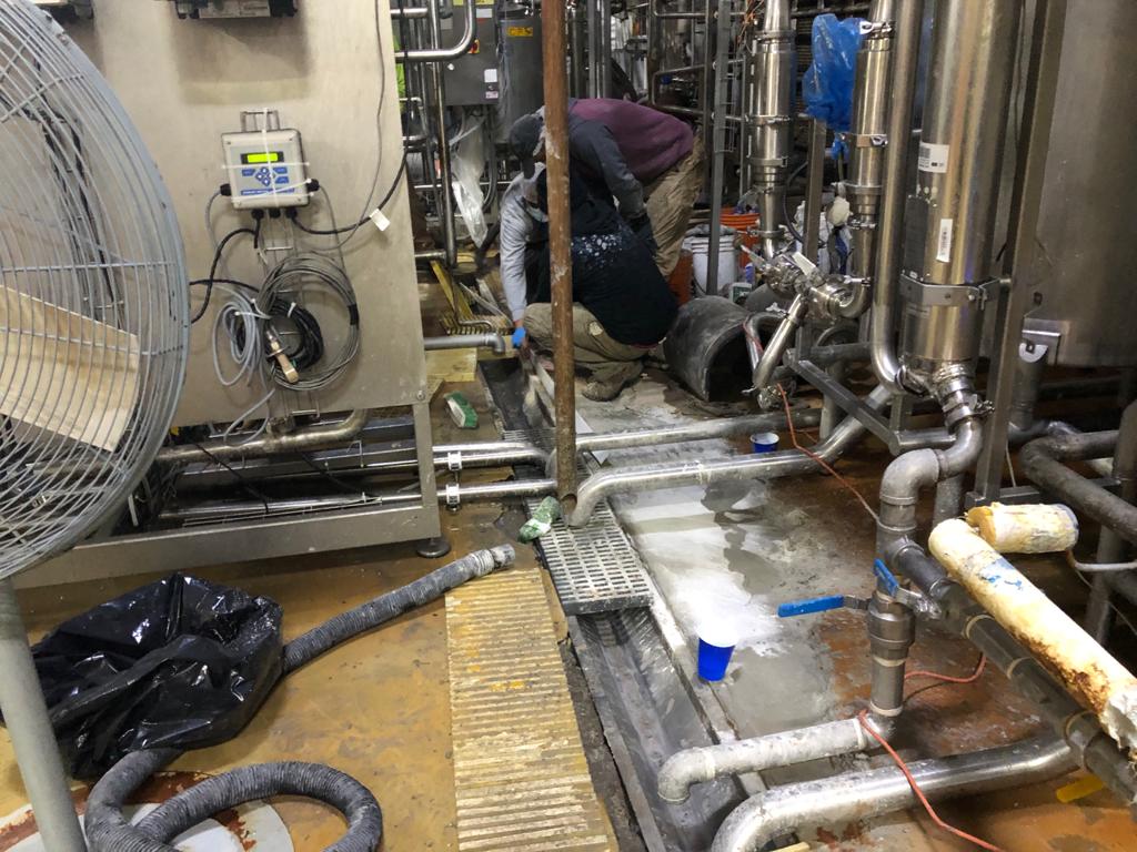 Cold Joint Repair & Waterproofing under Pipes